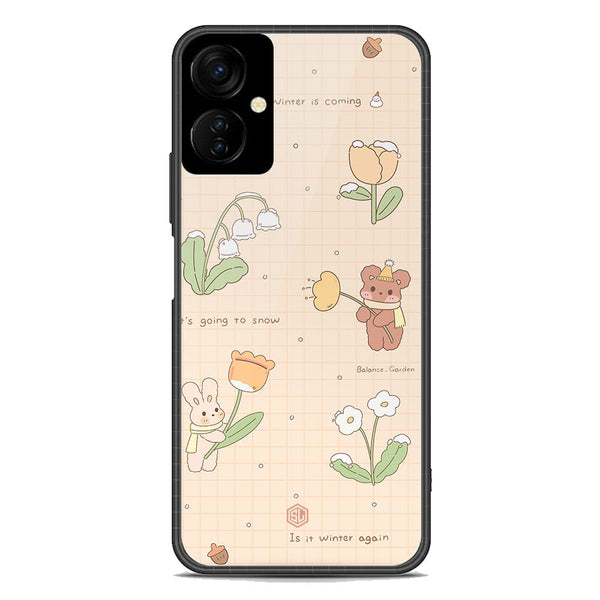 Cute Korean Design Series Soft Phone Case - Premium Glass Case - Design 4 - Tecno Camon 19 Neo
