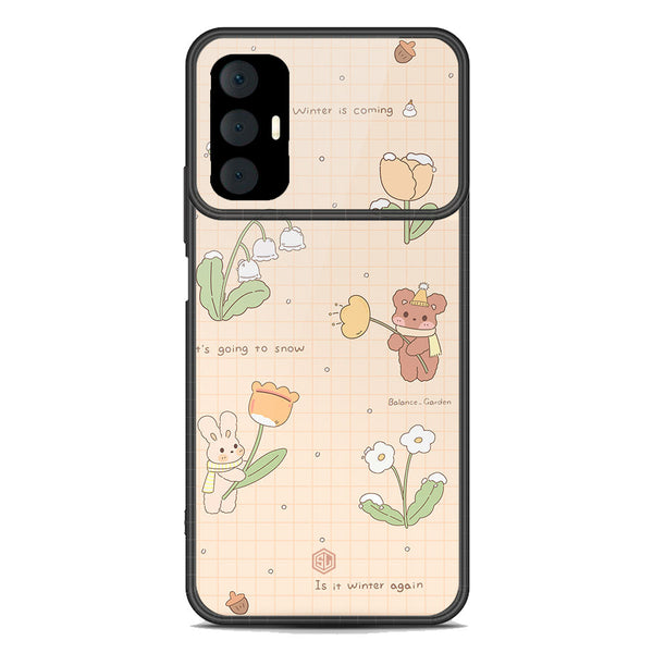Cute Korean Design Series Soft Phone Case - Premium Glass Case - Design 4 - Tecno Spark 8 Pro