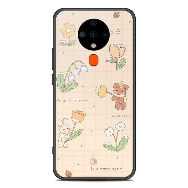 Cute Korean Design Series Soft Phone Case - Premium Glass Case - Design 4 - Tecno Spark 6