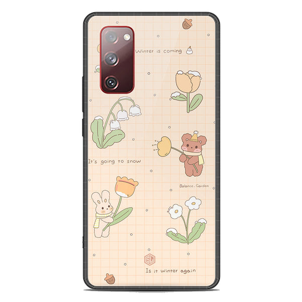 Cute Korean Design Series Soft Phone Case - Premium Glass Case - Design 4 - Samsung Galaxy S20 FE