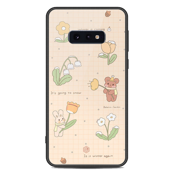 Cute Korean Design Series Soft Phone Case - Premium Glass Case - Design 4 - Samsung Galaxy S10e