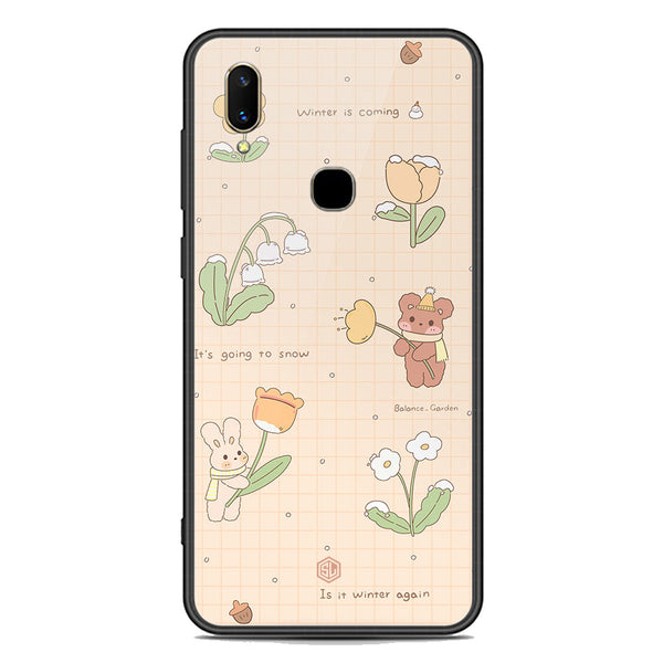 Cute Korean Design Series Soft Phone Case - Premium Glass Case - Design 4 - Vivo V11 Pro