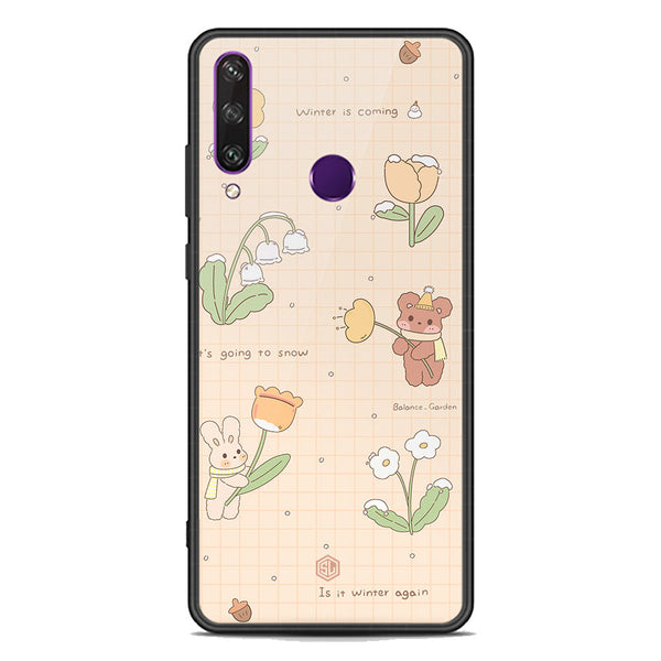 Cute Korean Design Series Soft Phone Case - Premium Glass Case - Design 4 - Huawei Y6p