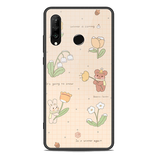 Cute Korean Design Series Soft Phone Case - Premium Glass Case - Design 4 - Huawei Nova 4e