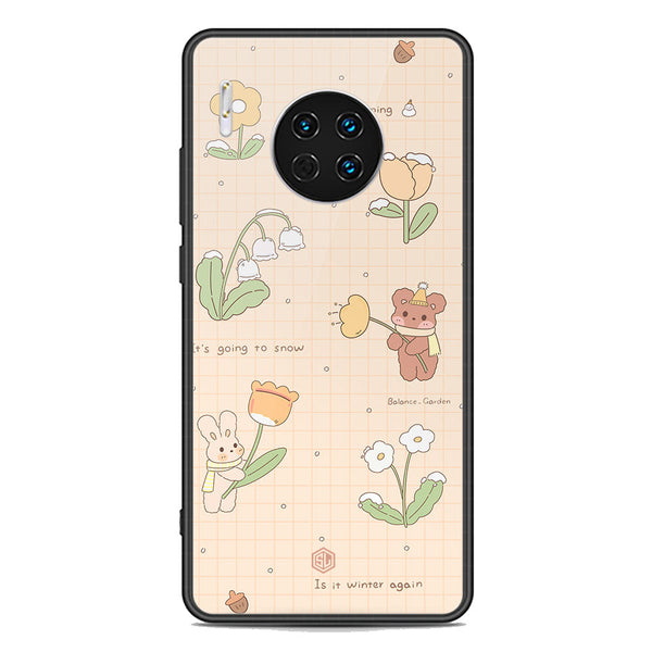 Cute Korean Design Series Soft Phone Case - Premium Glass Case - Design 4 - Huawei Mate 30