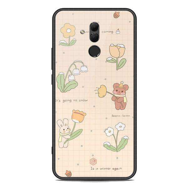 Cute Korean Design Series Soft Phone Case - Premium Glass Case - Design 4 - Huawei Mate 20 Lite