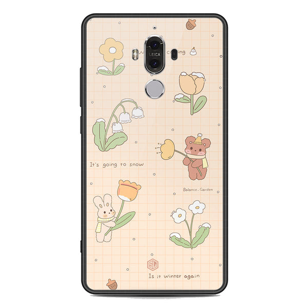 Cute Korean Design Series Soft Phone Case - Premium Glass Case - Design 4 - Huawei Mate 9