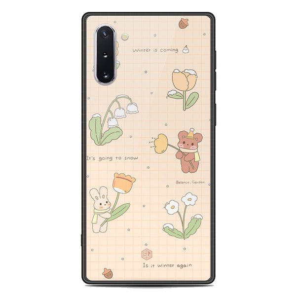 Cute Korean Design Series Soft Phone Case - Premium Glass Case - Design 4 - Samsung Galaxy Note 10