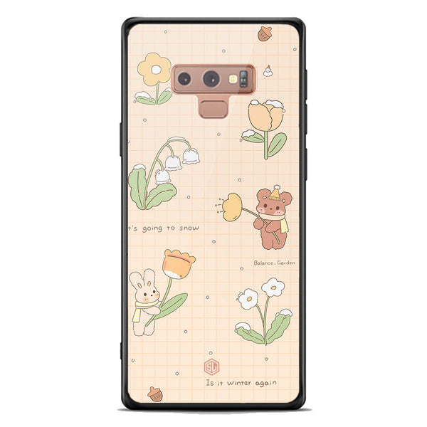 Cute Korean Design Series Soft Phone Case - Premium Glass Case - Design 4 - Samsung Galaxy Note 9