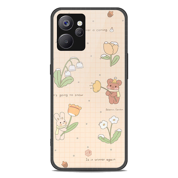 Cute Korean Design Series Soft Phone Case - Premium Glass Case - Design 4 - Realme 10 5G
