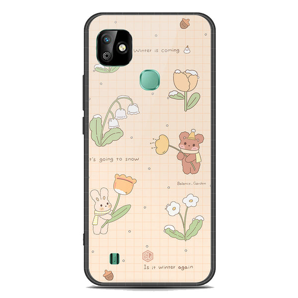Cute Korean Design Series Soft Phone Case - Premium Glass Case - Design 4 - Infinix Smart HD 2021