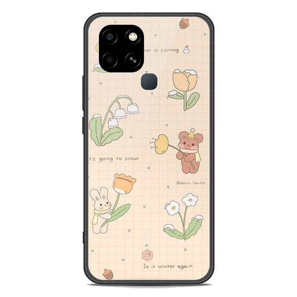 Cute Korean Design Series Soft Phone Case - Premium Glass Case - Design 4 - Infinix Smart 6