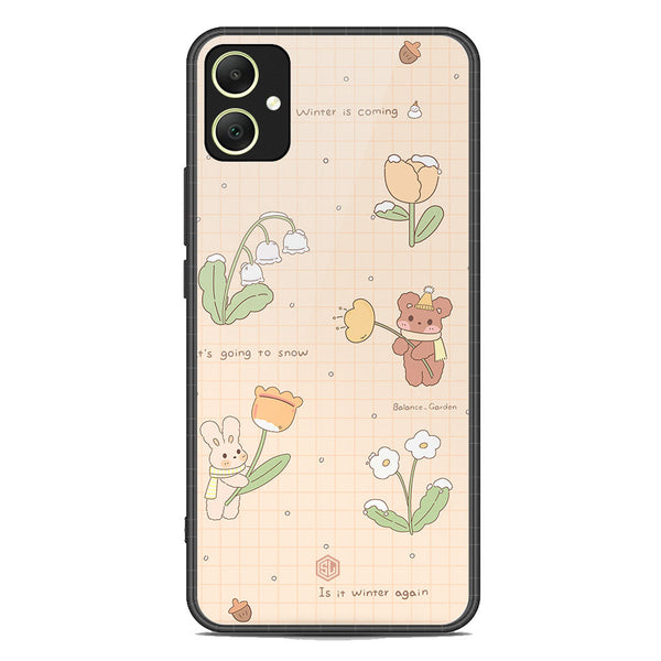 Cute Korean Design Series Soft Phone Case - Premium Glass Case - Design 4 - Samsung Galaxy A05