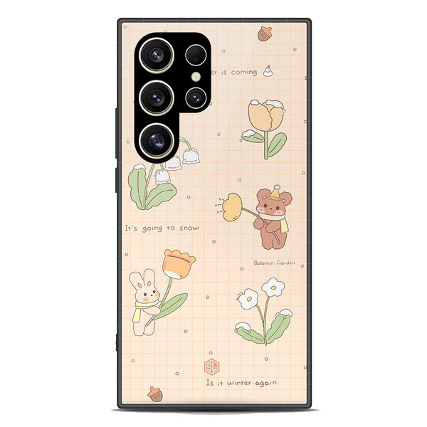 Cute Korean Design Series Soft Phone Case - Premium Glass Case - Design 4 - Samsung Galaxy S24 Ultra
