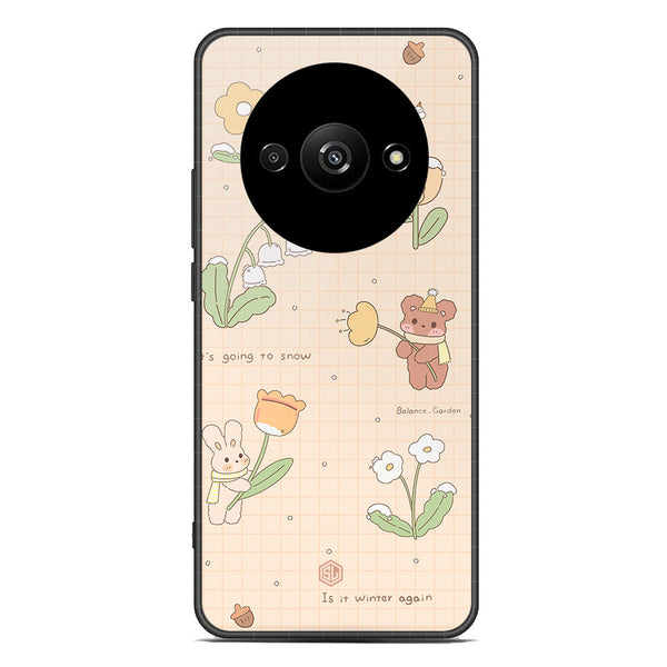 Cute Korean Design Series Soft Phone Case - Premium Glass Case - Design 4 - Xiaomi Redmi A3