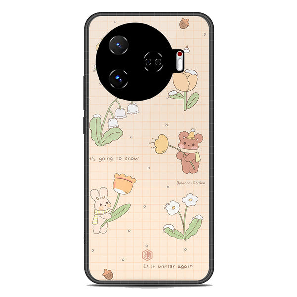 Cute Korean Design Series Soft Phone Case - Premium Glass Case - Design 4 - Tecno Camon 30 Pro 5G