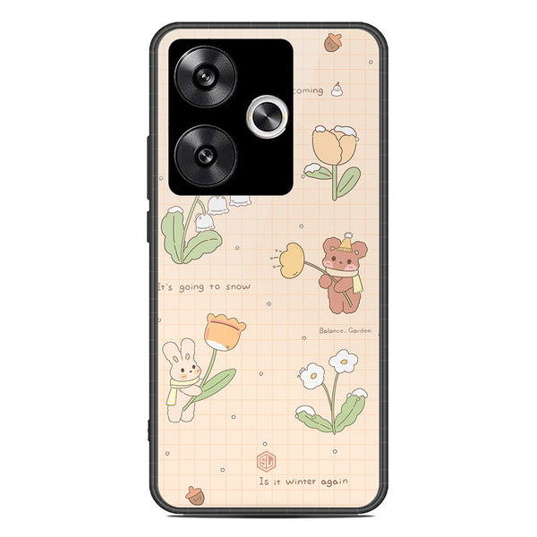 Cute Korean Design Series Soft Phone Case - Premium Glass Case - Design 4 - Xiaomi Poco F6
