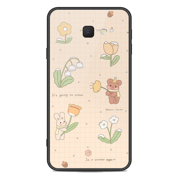 Cute Korean Design Series Soft Phone Case - Premium Glass Case - Design 4 - Samsung Galaxy J7 Prime