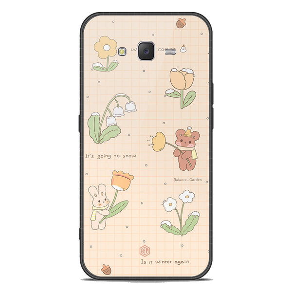 Cute Korean Design Series Soft Phone Case - Premium Glass Case - Design 4 - Samsung Galaxy J7 2015