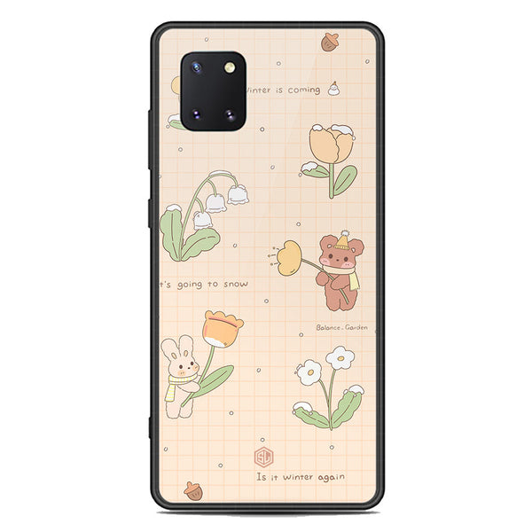 Cute Korean Design Series Soft Phone Case - Premium Glass Case - Design 4 - Samsung Galaxy A81