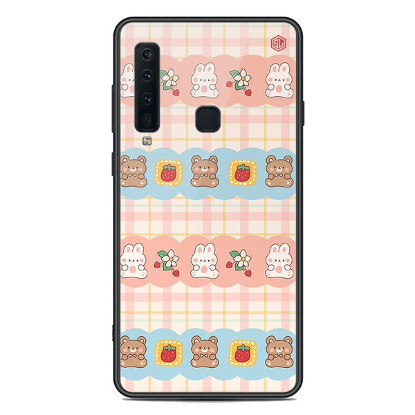 Cute Korean Design Series Soft Phone Case - Premium Glass Case - Design 5 - Samsung Galaxy A9 2018