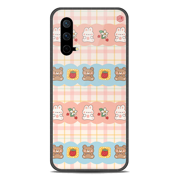 Cute Korean Design Series Soft Phone Case - Premium Glass Case - Design 5 - OnePlus Nord CE 5G
