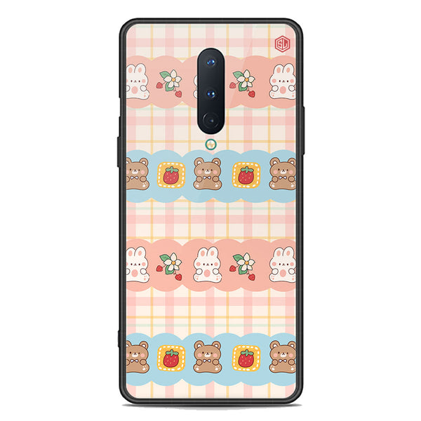 Cute Korean Design Series Soft Phone Case - Premium Glass Case - Design 5 - OnePlus 8 4G