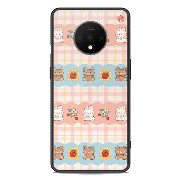 Cute Korean Design Series Soft Phone Case - Premium Glass Case - Design 5 - OnePlus 7T