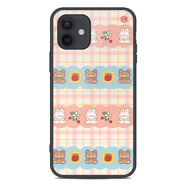 Cute Korean Design Series Soft Phone Case - Premium Glass Case - Design 5 - iPhone 12
