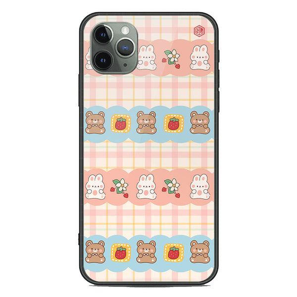 Cute Korean Design Series Soft Phone Case - Premium Glass Case - Design 5 - iPhone 11 Pro Max