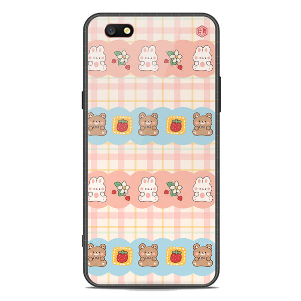 Cute Korean Design Series Soft Phone Case - Premium Glass Case - Design 5 - Oppo F3