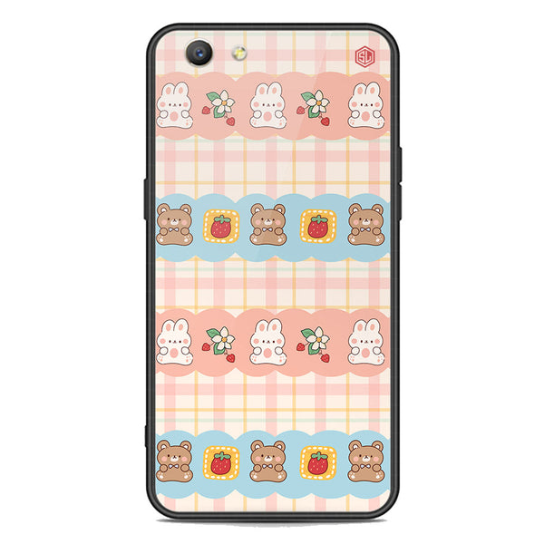 Cute Korean Design Series Soft Phone Case - Premium Glass Case - Design 5 - Oppo A59