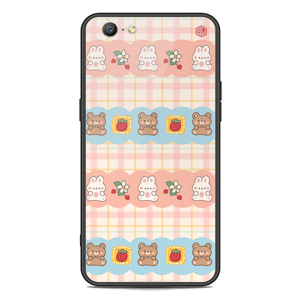 Cute Korean Design Series Soft Phone Case - Premium Glass Case - Design 5 - Oppo A39