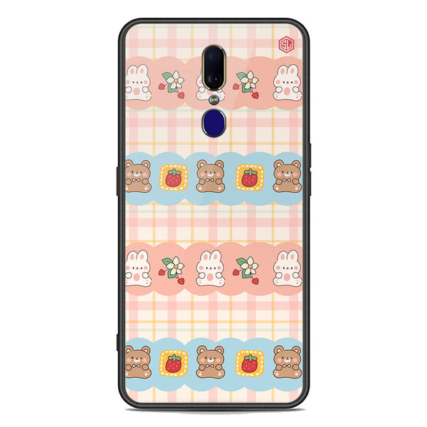 Cute Korean Design Series Soft Phone Case - Premium Glass Case - Design 5 - Oppo A9 / A9x