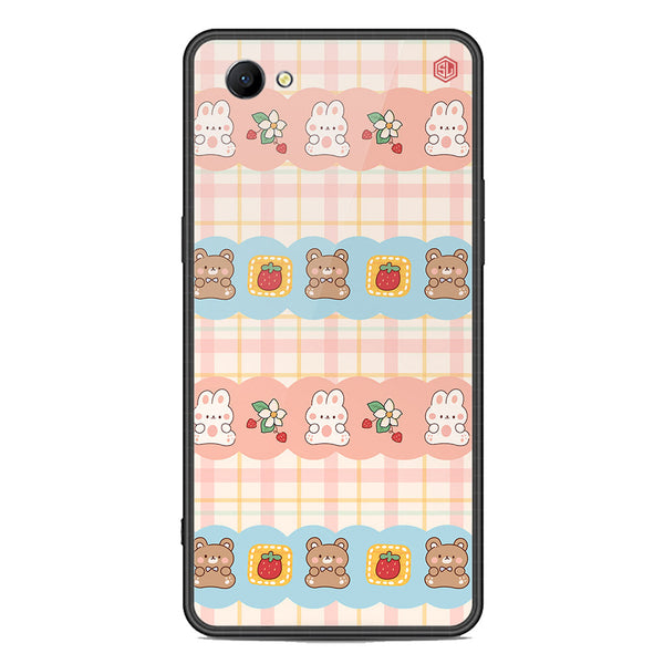 Cute Korean Design Series Soft Phone Case - Premium Glass Case - Design 5 - Oppo A3
