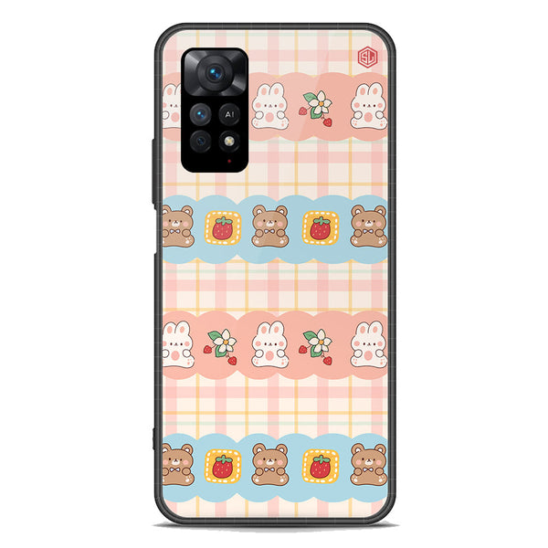 Cute Korean Design Series Soft Phone Case - Premium Glass Case - Design 5 - Xiaomi Redmi Note 11 Pro
