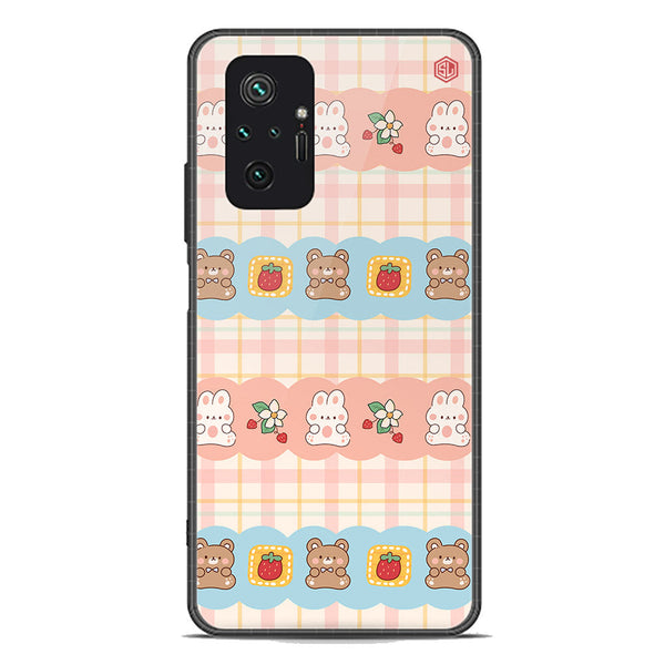 Cute Korean Design Series Soft Phone Case - Premium Glass Case - Design 5 - Xiaomi Redmi Note 10 Pro Max