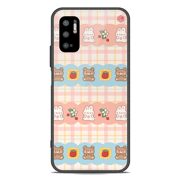 Cute Korean Design Series Soft Phone Case - Premium Glass Case - Design 5 - Xiaomi Redmi Note 10 5G