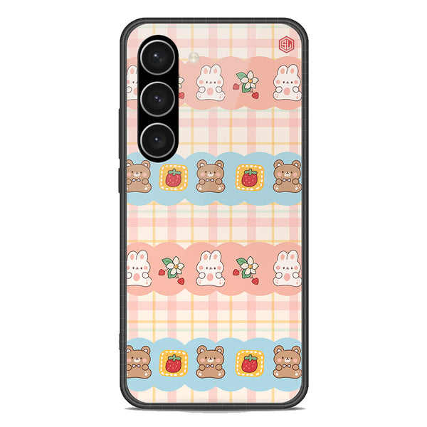 Cute Korean Design Series Soft Phone Case - Premium Glass Case - Design 5 - Samsung Galaxy S23 Plus 5G