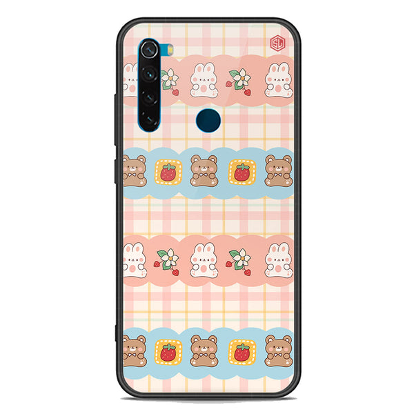 Cute Korean Design Series Soft Phone Case - Premium Glass Case - Design 5 - Xiaomi Redmi Note 8 2021