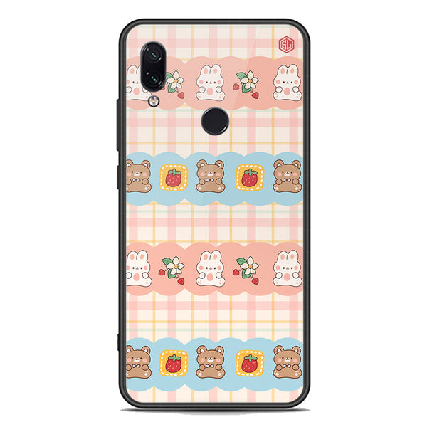 Cute Korean Design Series Soft Phone Case - Premium Glass Case - Design 5 - Xiaomi Redmi Note 7
