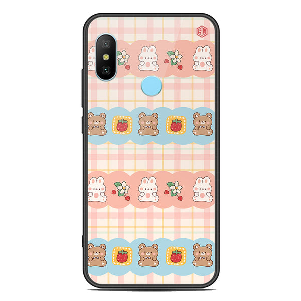 Cute Korean Design Series Soft Phone Case - Premium Glass Case - Design 5 - Xiaomi Redmi Note 6 Pro