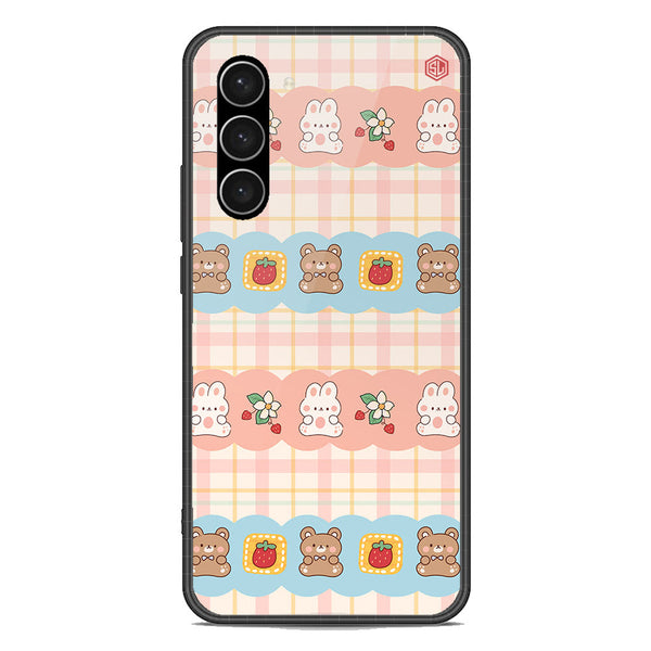 Cute Korean Design Series Soft Phone Case - Premium Glass Case - Design 5 - Samsung Galaxy S23 5G