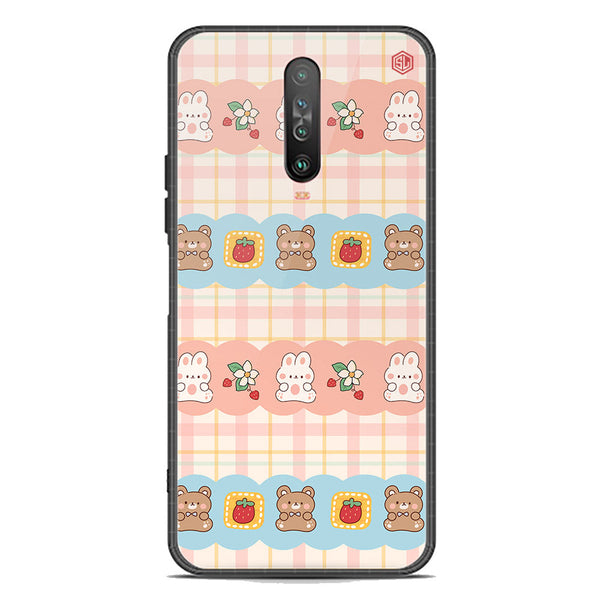 Cute Korean Design Series Soft Phone Case - Premium Glass Case - Design 5 - Xiaomi Redmi K30