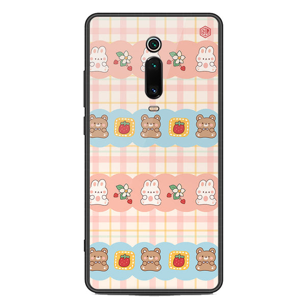 Cute Korean Design Series Soft Phone Case - Premium Glass Case - Design 5 - Xiaomi Redmi K20