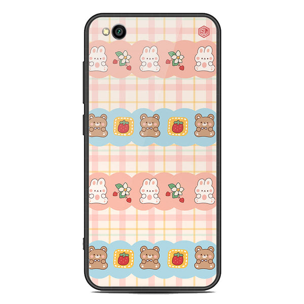 Cute Korean Design Series Soft Phone Case - Premium Glass Case - Design 5 - Xiaomi Redmi Go