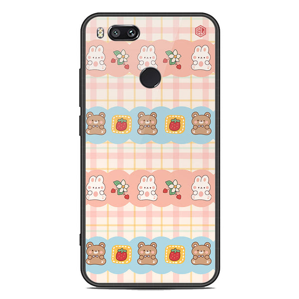 Cute Korean Design Series Soft Phone Case - Premium Glass Case - Design 5 - Xiaomi Mi A1 / Mi 5X