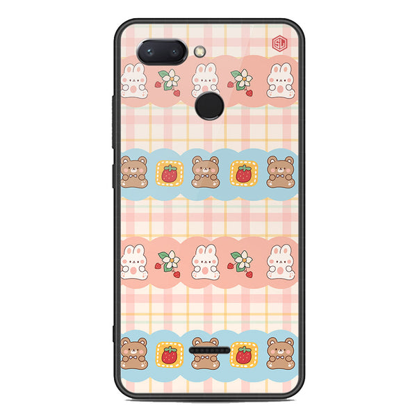 Cute Korean Design Series Soft Phone Case - Premium Glass Case - Design 5 - Xiaomi Redmi 6