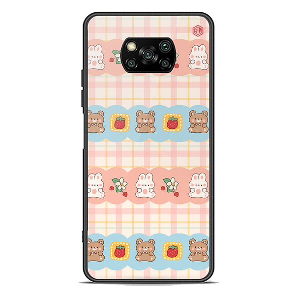 Cute Korean Design Series Soft Phone Case - Premium Glass Case - Design 5 - Xiaomi Poco X3