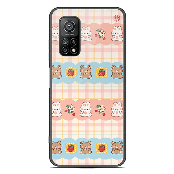 Cute Korean Design Series Soft Phone Case - Premium Glass Case - Design 5 - Xiaomi Mi 10T